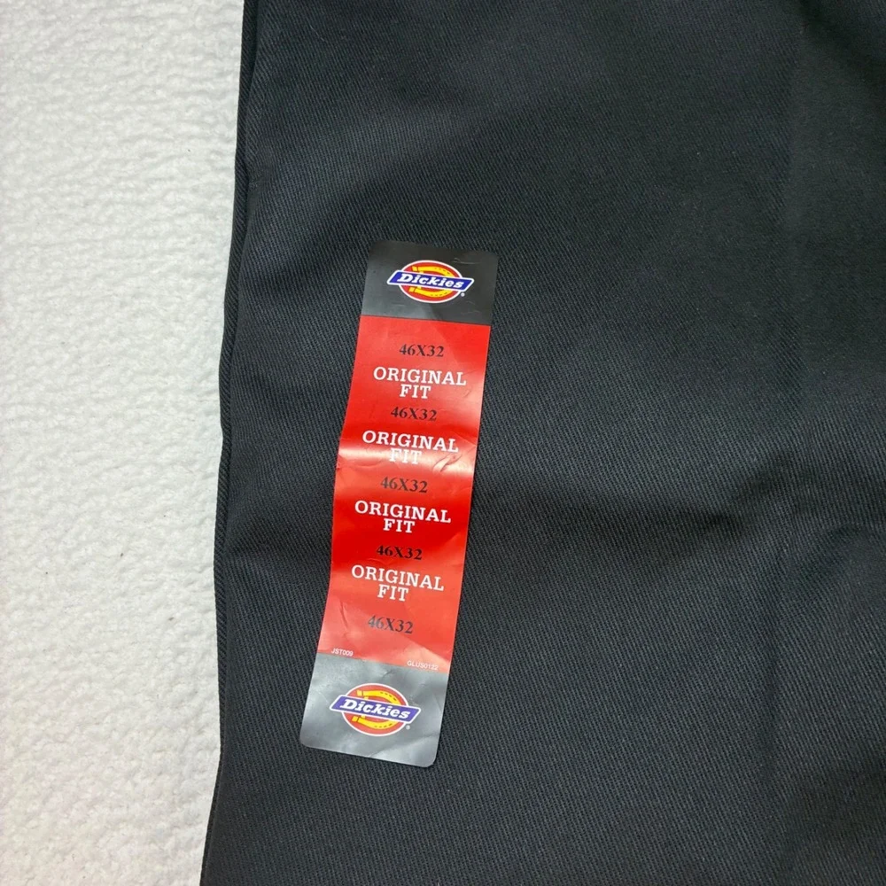 Dickies 874 Original Fit Flex Work Pants Mens 46x32 Black Classic Straight NWT